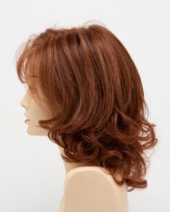 Danielle Wig By Envy | Mono Top | Human Hair | Synthetic Blend -Wig Promotion Store DanielleLeftSide LighterRed