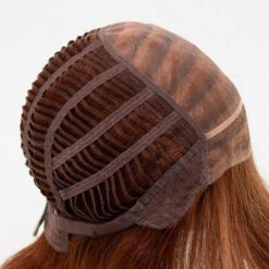 Danielle Wig By Envy | Mono Top | Human Hair | Synthetic Blend -Wig Promotion Store DanielleSide LighterRed