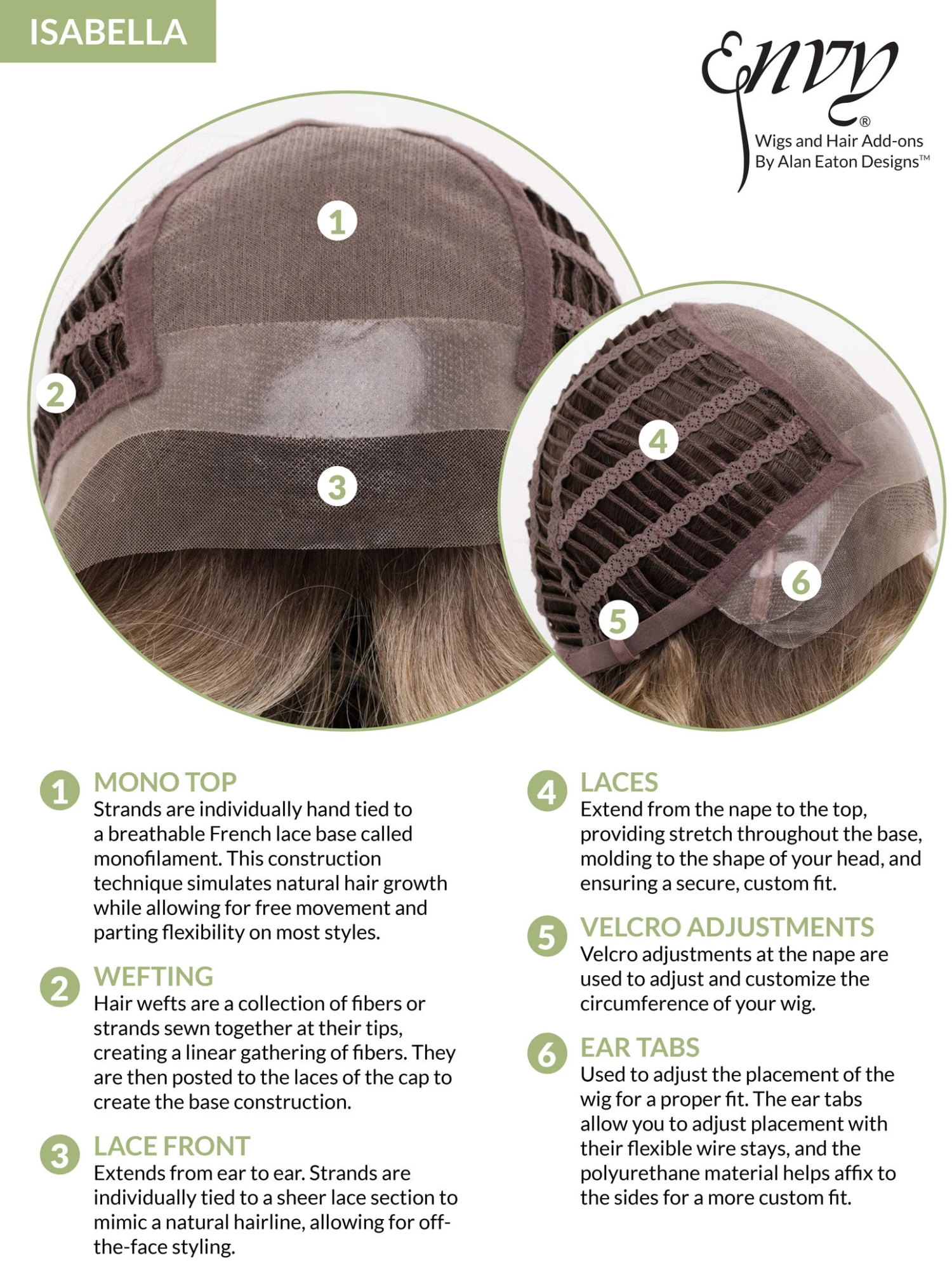 Isabella Wig By Envy | Mono Top | Human Hair | Synthetic Blend 19 Isabella Wig By Envy | Mono Top | Human Hair | Synthetic Blend - Image 17