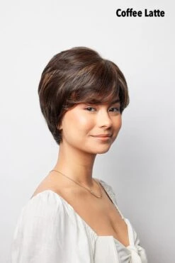 Pixie TP Mono Topper By Amore | Mono Top | Synthetic/Heat-Friendly Synthetic Blend -Wig Promotion Store PixieTPMono CoffeeLatte2