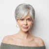 Pixie TP Mono Topper By Amore | Mono Top | Synthetic/Heat-Friendly Synthetic Blend -Wig Promotion Store PixieTPMono SilverStone1