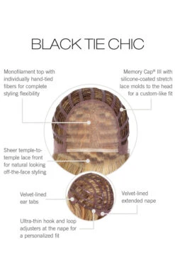 Black Tie Chic Wig By Raquel Welch | Heat-Friendly Synthetic -Wig Promotion Store RW BlackTieChic CapConstruction