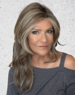 Stroke Of Genius Wig By Raquel Welch | Mono Part -Wig Promotion Store RWStrokeofGeniusRL9 24SSShadedIcedCafeLatte