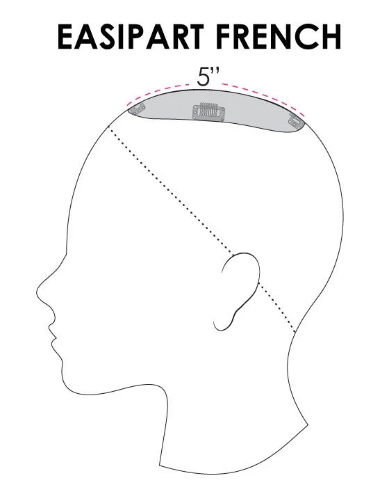 EasiPart Topper French 18" | Remy Human Hair 7 EasiPart Topper French 18" | Remy Human Hair - Image 5