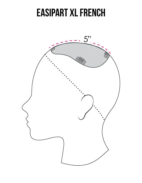 EasiPart XL French Topper 12" | Remy Human Hair | Renau Exclusive 7 EasiPart XL French Topper 12" | Remy Human Hair | Renau Exclusive - Image 5