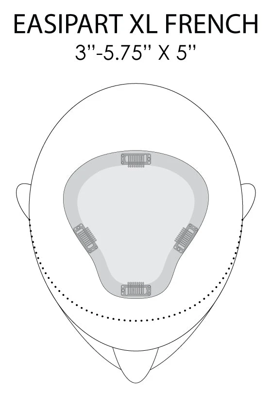 EasiPart XL French Topper 12" | Remy Human Hair | Renau Exclusive 8 EasiPart XL French Topper 12" | Remy Human Hair | Renau Exclusive - Image 6