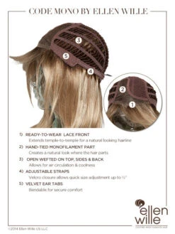 Code Mono Wig By Ellen Wille | Mono Part 40 Code Mono Wig By Ellen Wille | Mono Part -Wig Promotion Store ewcodemono cap
